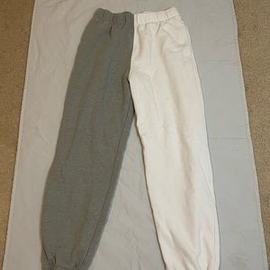 hollister; size small; gray and white